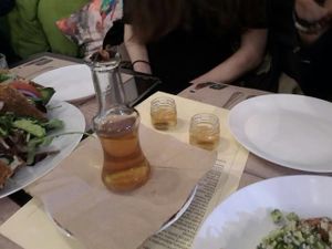 Raki with agave syrup! at Lime Bistro in Athens