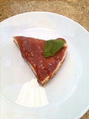 vegan cheesecake :-) at Lime Bistro in Athens