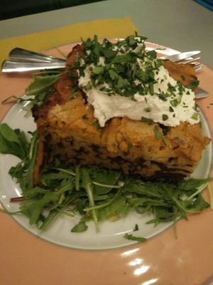 Pasticcio with Macademia Cheese at Lime Bistro in Athens