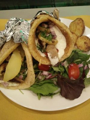 Souflaky  at Lime Bistro in Athens