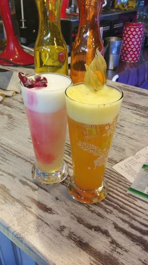 extraordinary homemade, no-sugar lemonades!   at Lime Bistro in Athens