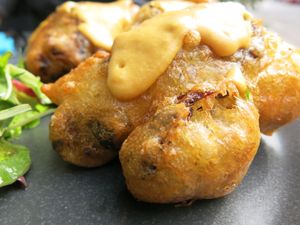 mushroom donut  at Lime Bistro in Athens