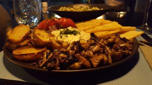 Souvlaki at Lime Bistro in Athens
