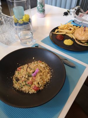 Spinach risotto at Lime Bistro in Athens