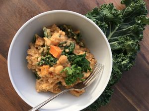 Yam and Kale Peanut stew at An Edible Life in Canmore