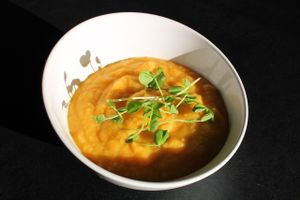 Squash soup at An Edible Life in Canmore