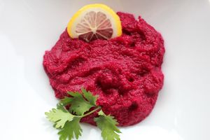 Roasted Beet Hummus at An Edible Life in Canmore