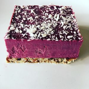 Haskap CheeZecake at An Edible Life in Canmore