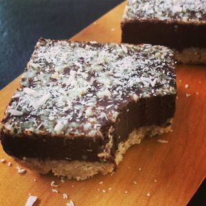 Chocolate Coconut Squares at An Edible Life in Canmore