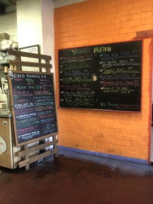 Menu at Tumerico in Tucson