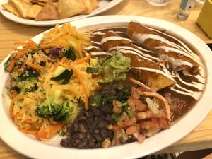 Jackfruit enchiladas  at Tumerico in Tucson