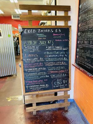 Menu at Tumerico in Tucson