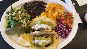 2 Tacos w cashew cream w all powers  at Tumerico in Tucson