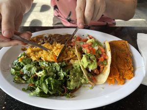 Red Tamale and Al Pastor Taco  at Tumerico in Tucson