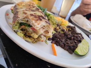 Breakfast burrito at Tumerico in Tucson