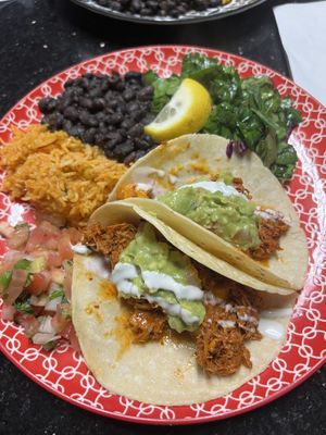 Jackfruit asada tacos   at Tumerico in Tucson