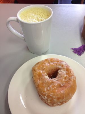 Vegan donut and chai at Tumerico in Tucson