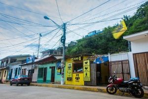 On the main street  at Falafel in San Juan Del Sur