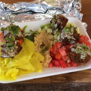 plata falafel at Falafel in San Juan Del Sur