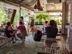 Outdoor seating at The Village Shop at The Village Shop in Mumbai