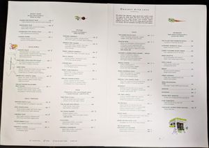 Inside of menu at The Village Shop at The Village Shop in Mumbai