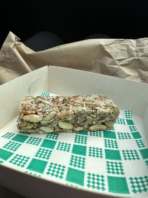 Vegan seeded bar  at The Lilydale General in Lilydale