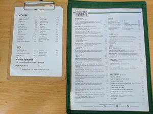 Menu as of April 2017 at The Lilydale General in Lilydale
