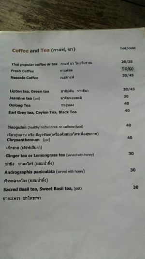 Menu page 2 at The Link Food Farmacy in Pai