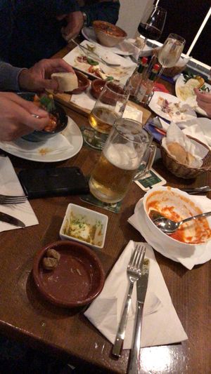 Tisch mit Essen at Tapas & Co in Marburg