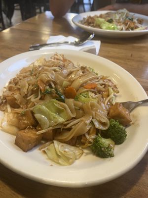 Drunken noodles— plenty if you’re huuungry, or enough to share!   at MyThai in Anchorage