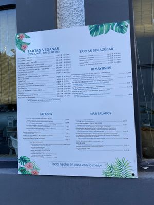 Your menu  at La Vegana in Sevilla