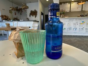 Sparkling water proving I do  at La Vegana in Sevilla
