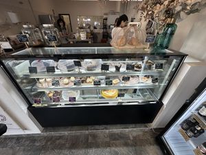 To die for homemade cake display   at La Vegana in Sevilla