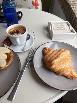 Brioche and croissant   at La Vegana in Sevilla