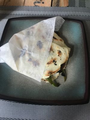 Corn veggie pie at La Biciclette in Panama City