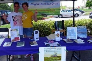 Keith and Elena, SFVEG co-founders at South Florida Vegan Education Group in Boca Raton