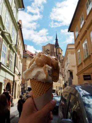 vegan gelato. sooo good!!  at Creme de la Creme in Prague