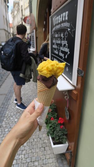 mango and choco at Creme de la Creme in Prague