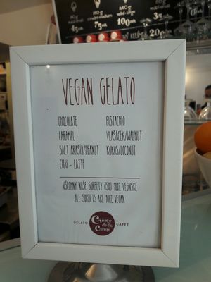 menu at Creme de la Creme in Prague
