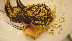 Vegan pistachio gelato at Creme de la Creme in Prague