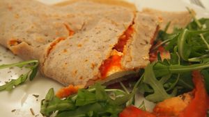 Tomato Tofu Crepe at Creme de la Creme in Prague