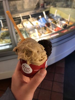 Salted peanut & vegan chocolate  at Creme de la Creme in Prague