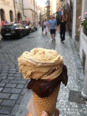 Salted peanut and chocolate  at Creme de la Creme in Prague