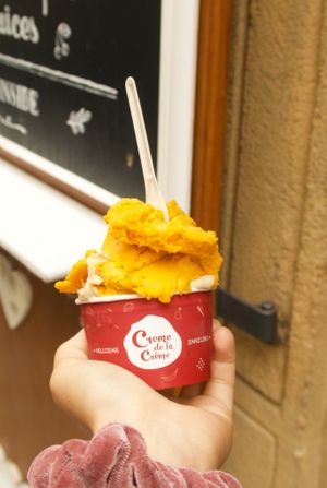 Vegan salted peanut ice cream at Creme de la Creme in Prague