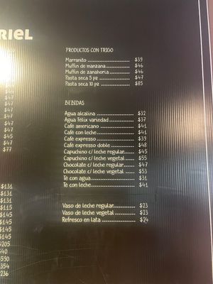 There is also coffee and tea with plant based milks  at Pan Gabriel in Mexico City