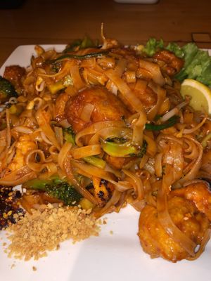 V pad thai with tofu  at Thai Box in Christchurch