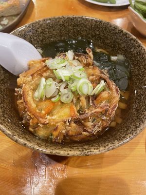 Miso udon (modified to be vegan).  at Shibata Restaurant in Myoko