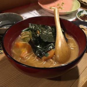 Brown Rice Ramen!! at Megumi in Osaka