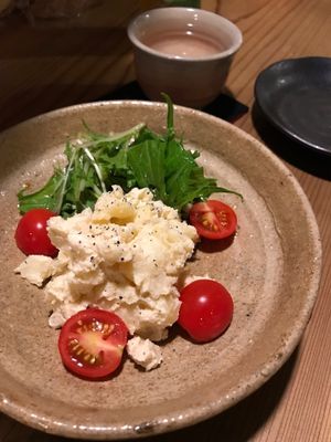 Vegan potato salad at Megumi in Osaka