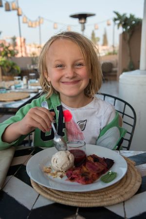 Pear dessert at NOMAD in Marrakech